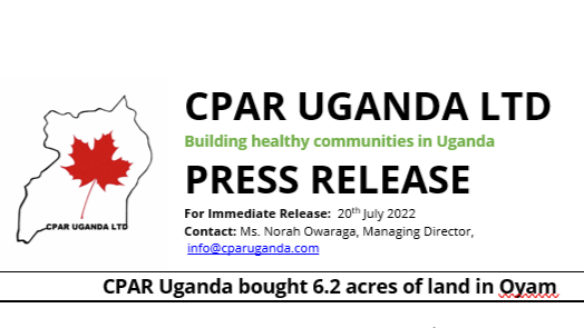 CPAR Uganda bought 6.2 acres from Abila Fred in&nbsp;Alica