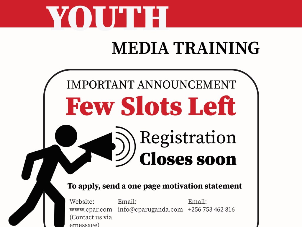 Final call for applications Youth Media Training
